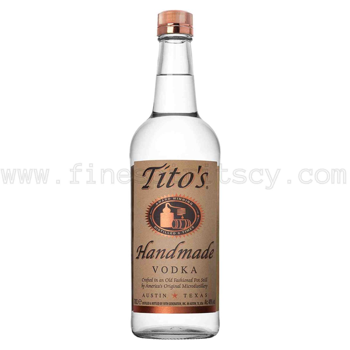 Tito's Handmade Vodka Texas Corn Pot Still 700ml 70cl 0.7L