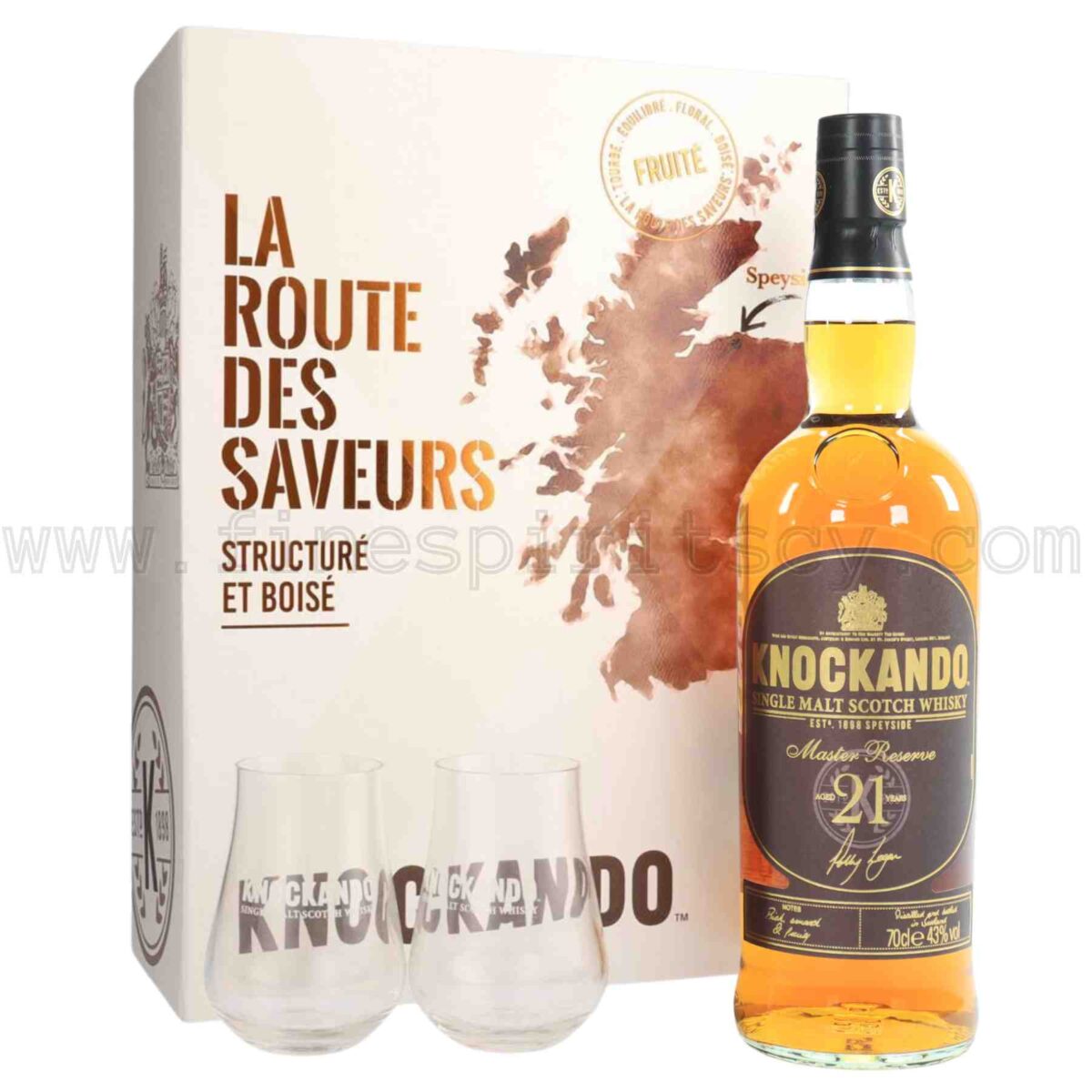 Knockando 21 Year Old Masters Reserve 1994 With 2 Glasses Gift Set 700ml 70cl 0.7L