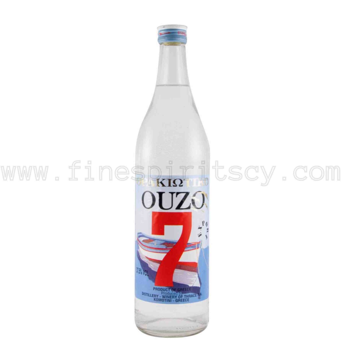 Thrakiotiko Ouzo 7 Thrakis 1000ml 100cl 1L litre liter