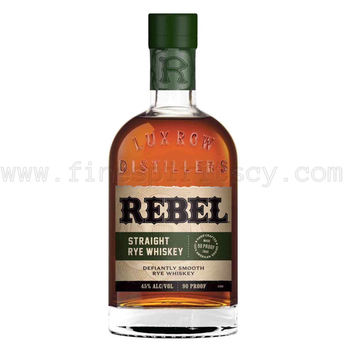 Rebel 90 Proof Kentucky Straight Rye Whiskey 750ml 75cl 0.75L