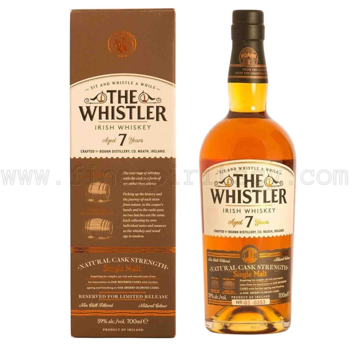 The Whistler 7 Year Old Natural Cask Strength Single Malt 700ml 70cl 0.7L