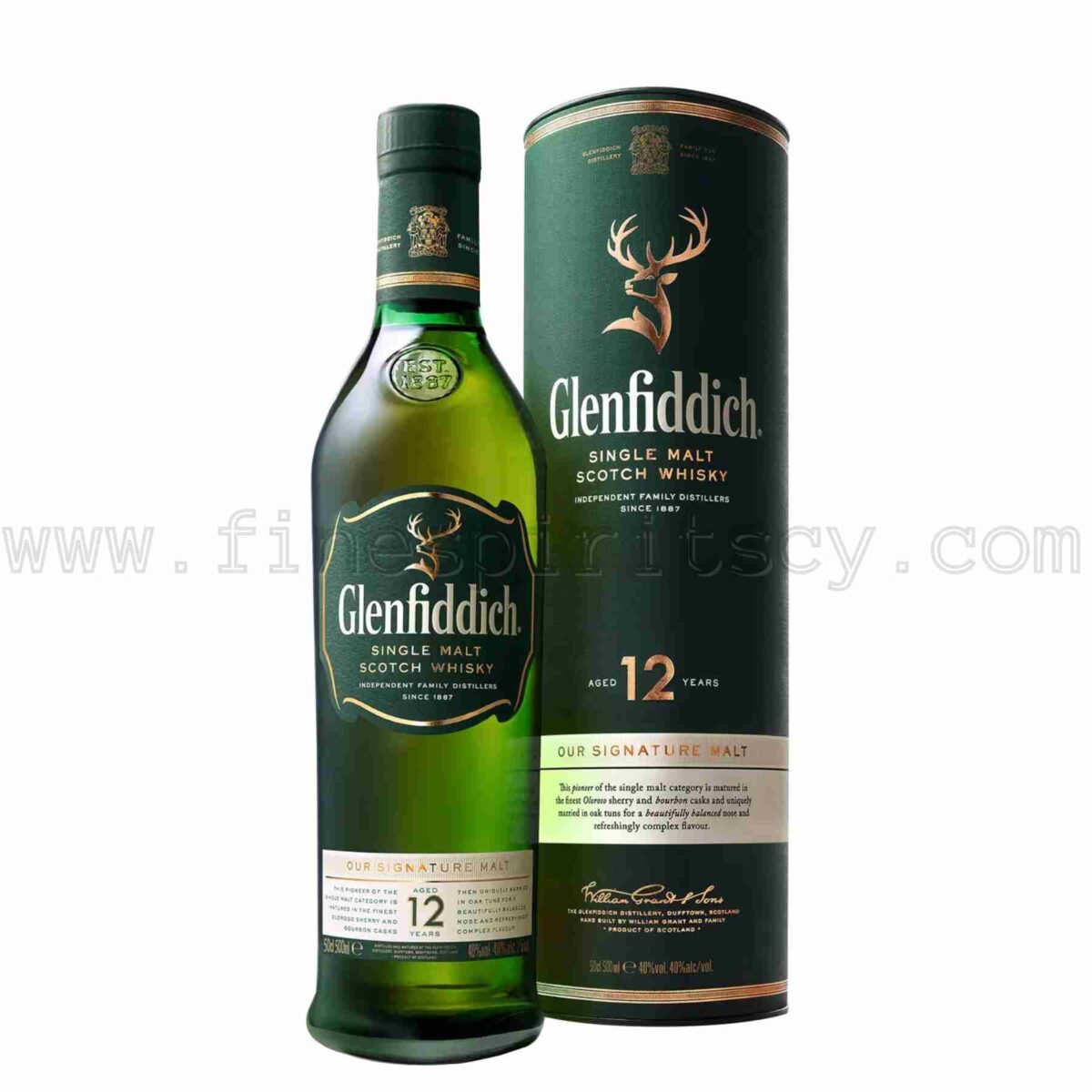 Glenfiddich 12 Year Old 500ml 50cl 0.5L half liter litre 0.5