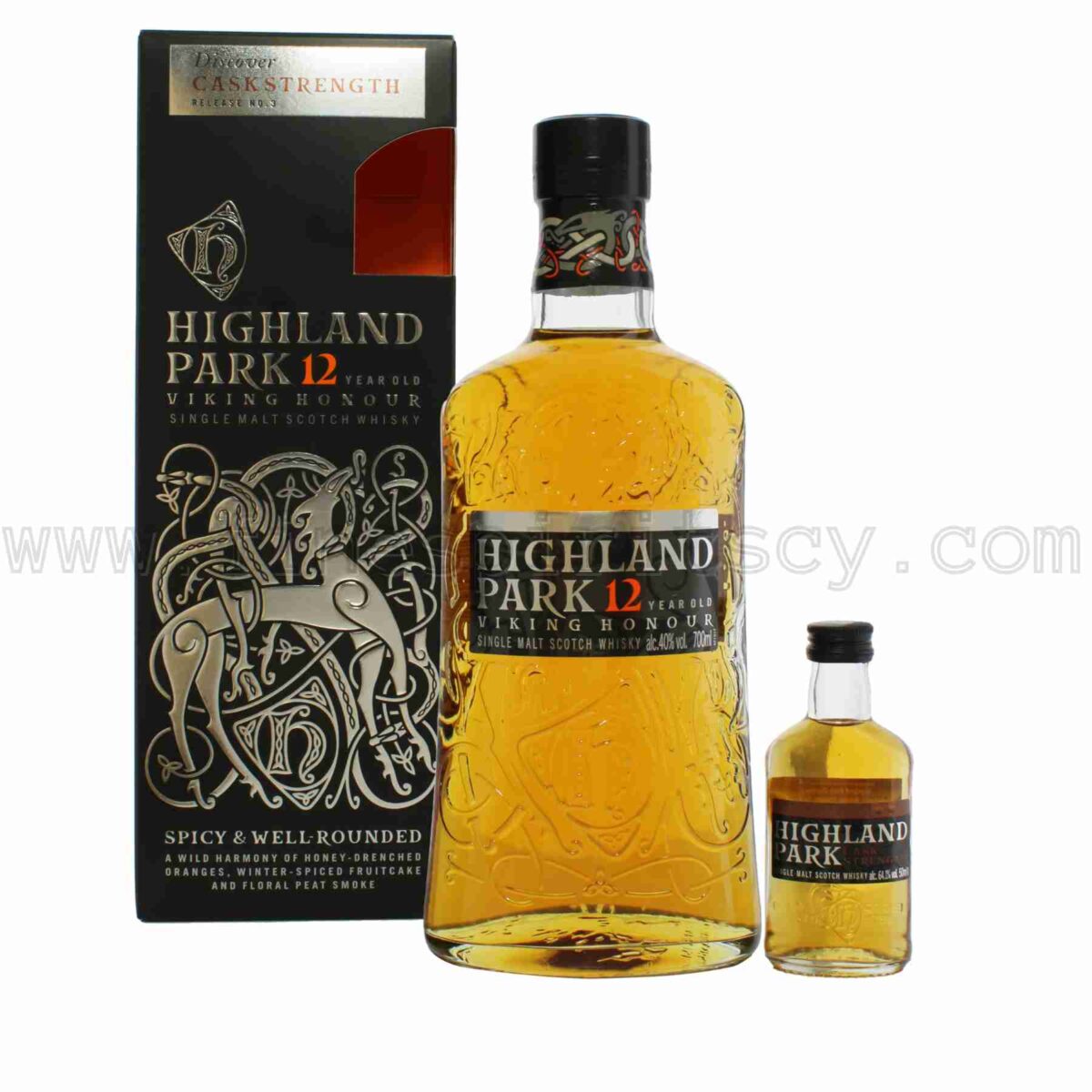 Highland Park 12 Year Old Viking Honour With Cask Strength No.3 Release Mini Miniature 700ml 70cl 0.7L 50ml 5cl 0.05L