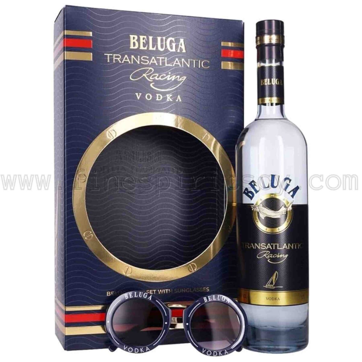 Beluga Transatlantic Racing Vodka Sunglasses Gift Set Pack 700ml 70cl 0.7L