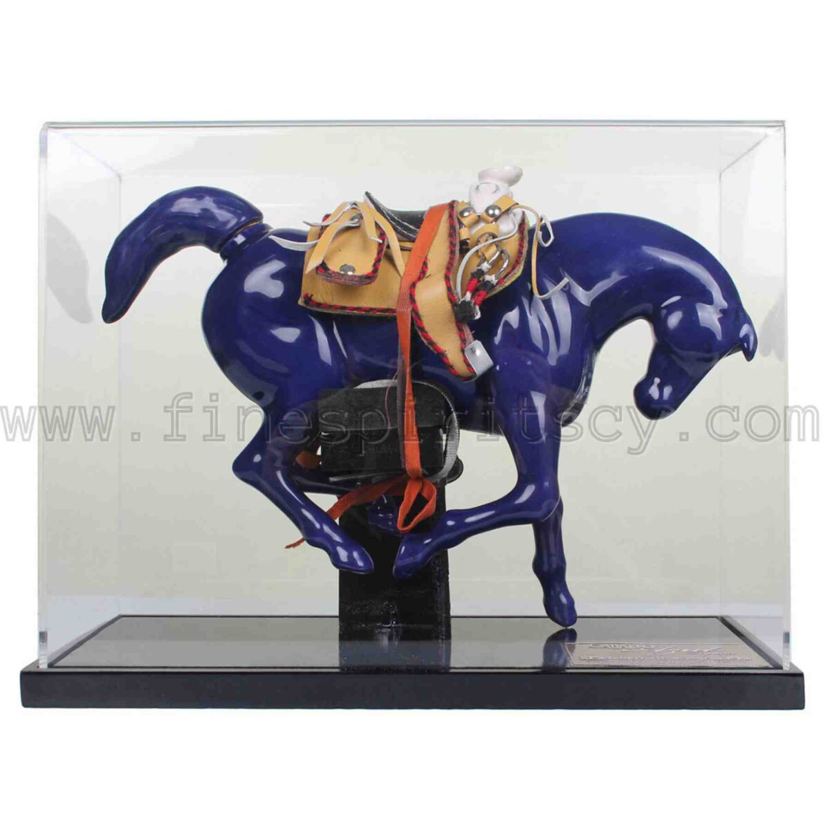 Casa Maestri Caballo Azul Anejo Tequila Blue Horse glass display case 350ml 35cl 0.35L 375ml 37.5cl 0.375l