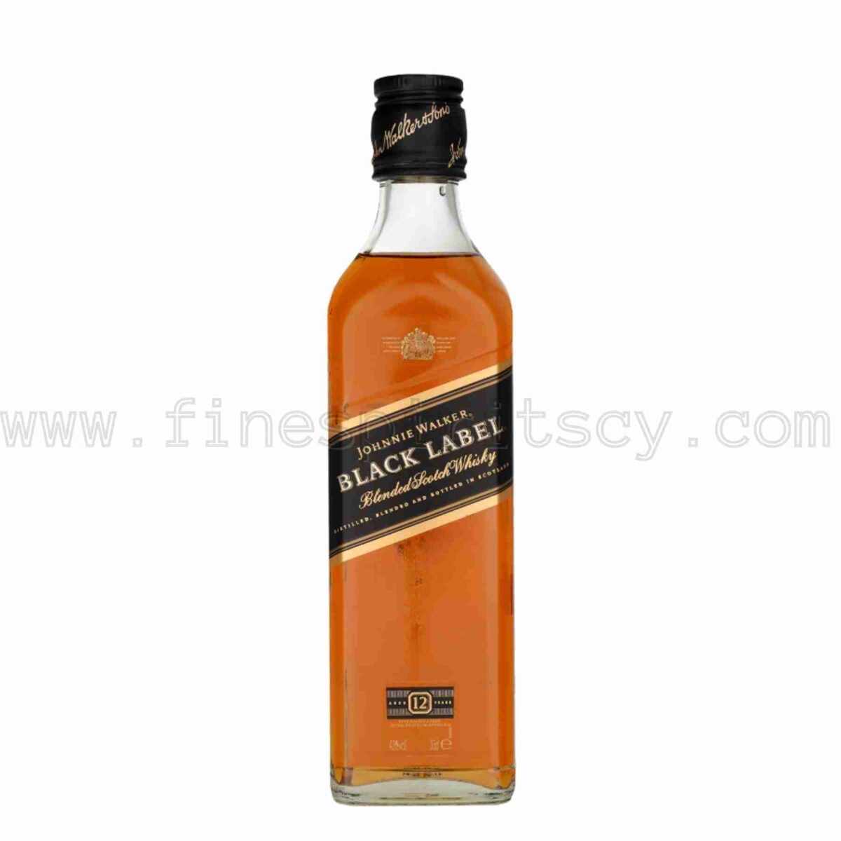 Johnnie Walker Black Label Glass 350ml 35cl 0.35l half size bottle μιση