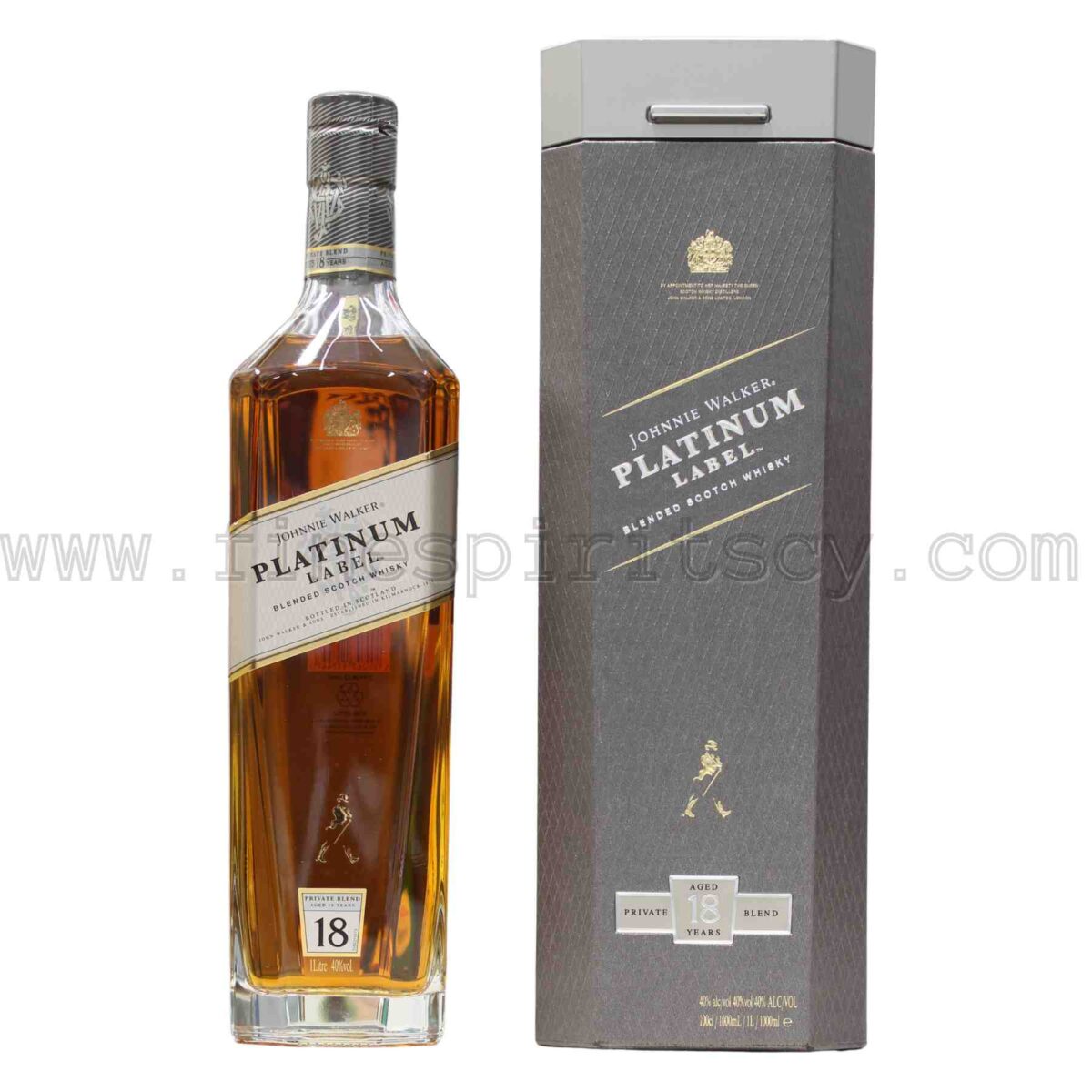 Johnnie Walker Platinum Label 18 Year Old Top Box Opening 1000ml 100cl 1l liter litre discontinued