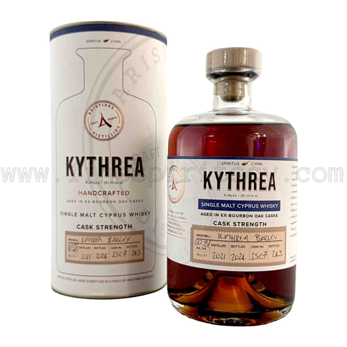 Kythrea Cask Strength in Bourbon Oak Casks Cyprus 700ml 70cl 0.7L