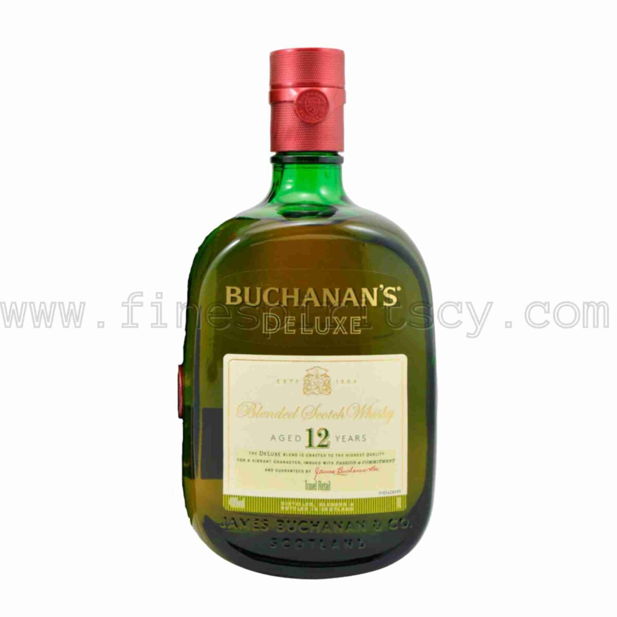 Buchanans Deluxe 12 year old 1000ml 100cl 1l liter litre travel retail