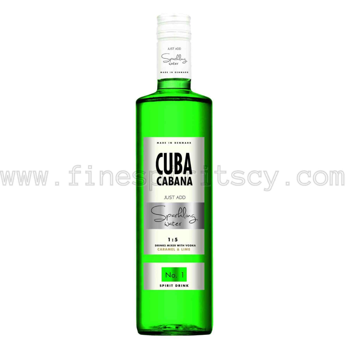 Cuba Cabana No. 1 Caramel & Lime, a premium vodka-based drink mixer 700ml 70cl 0.7L