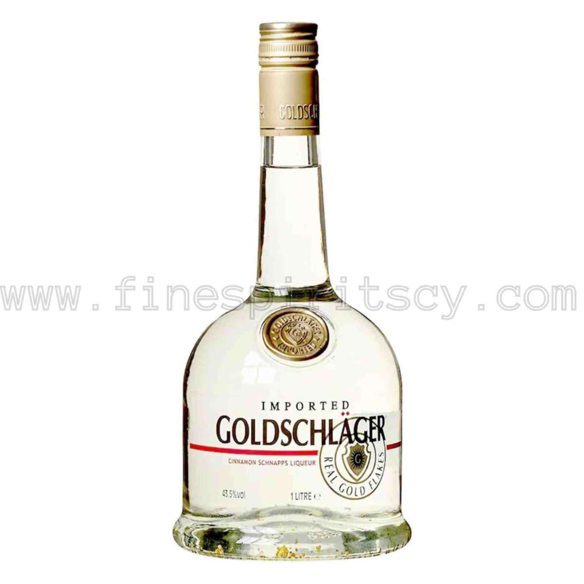 Goldschlager Cinnamon Schnapps Liqueur 1000ml 100cl 1l liter litre real gold flakes 24 karat