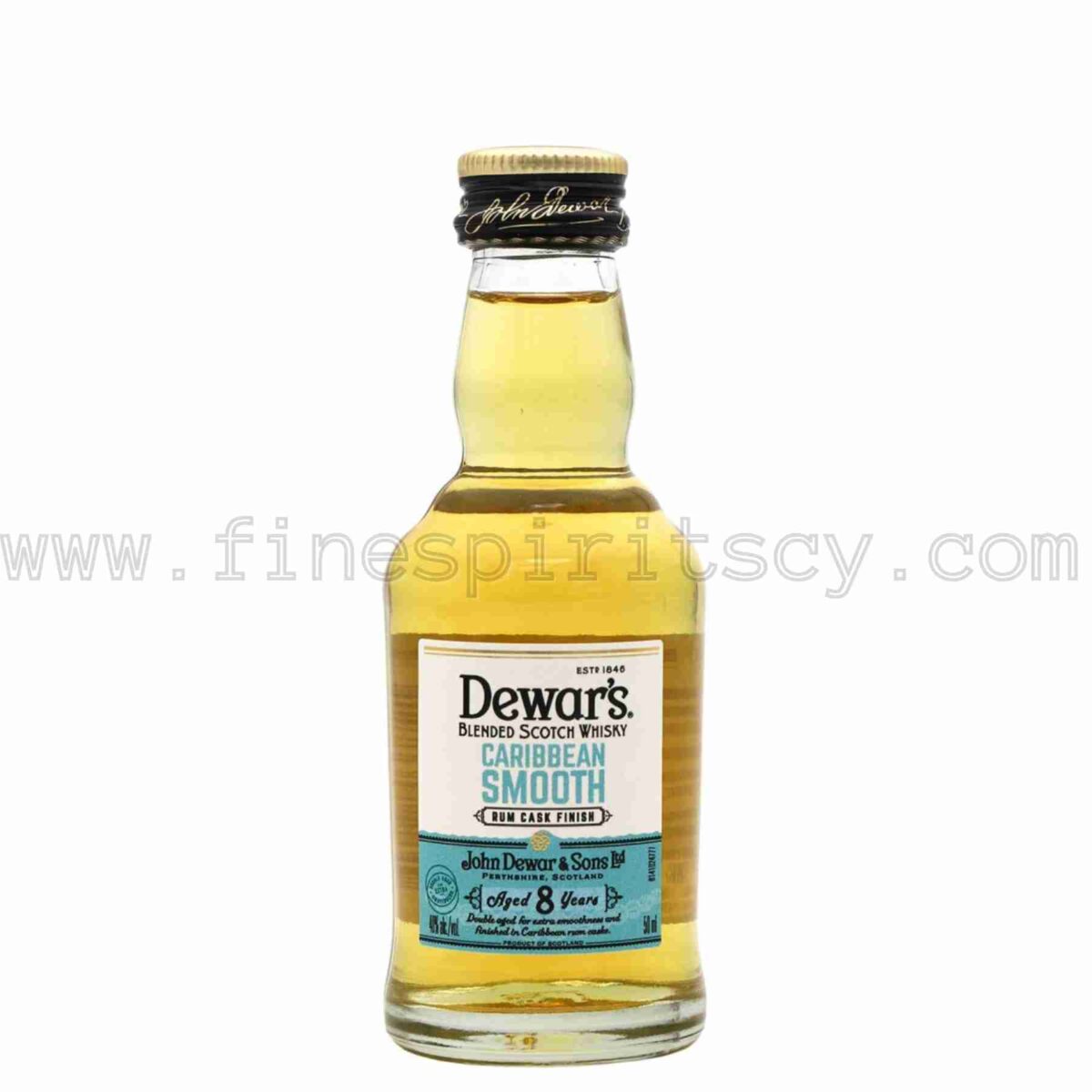 Dewars 8 Year Old Caribbean Rum Cask Finish Smooth 50ml 5cl 0.05L mini miniature