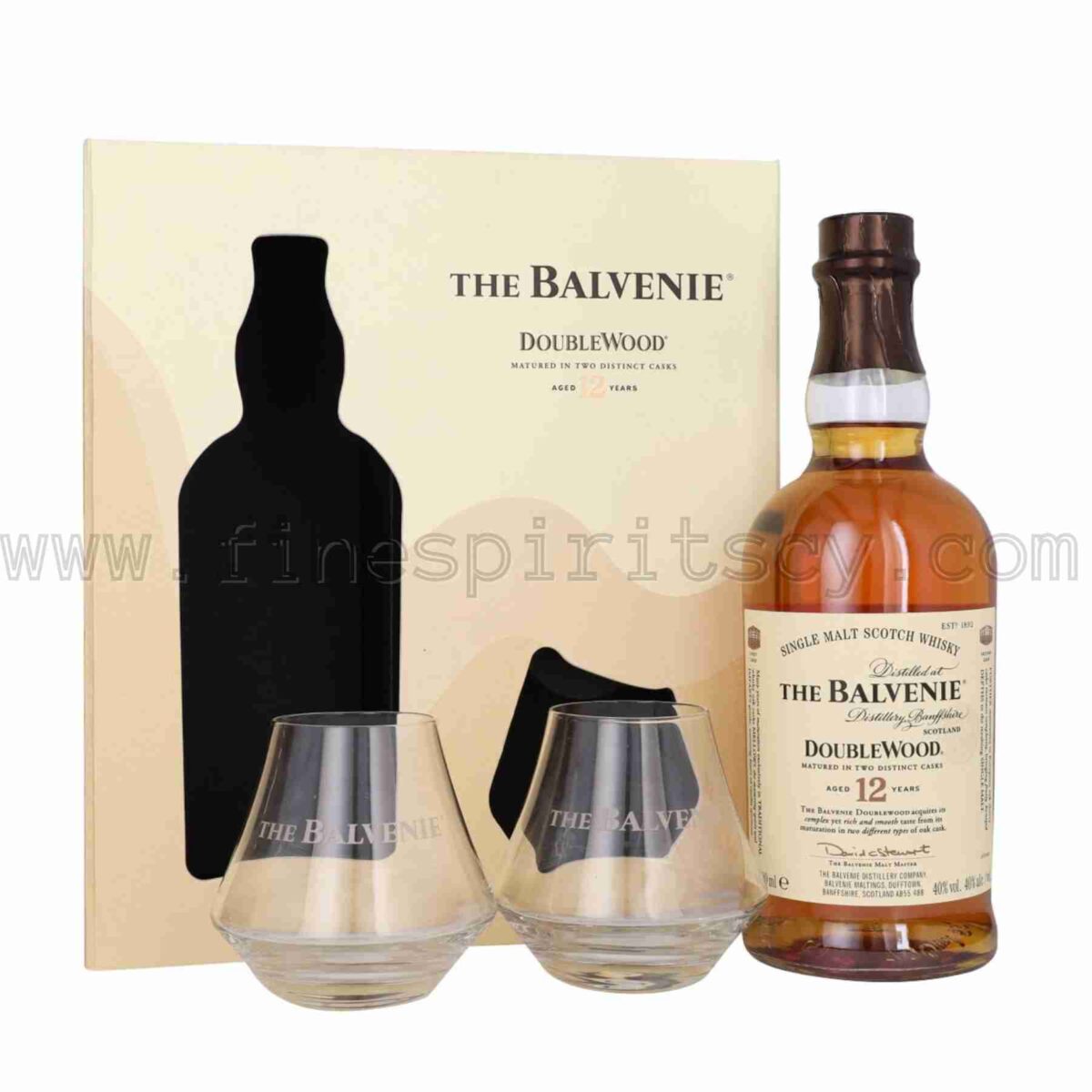 The Balvenie 12 Year Old Gift Set With 2 Glasses 700ml 70cl 0.7L