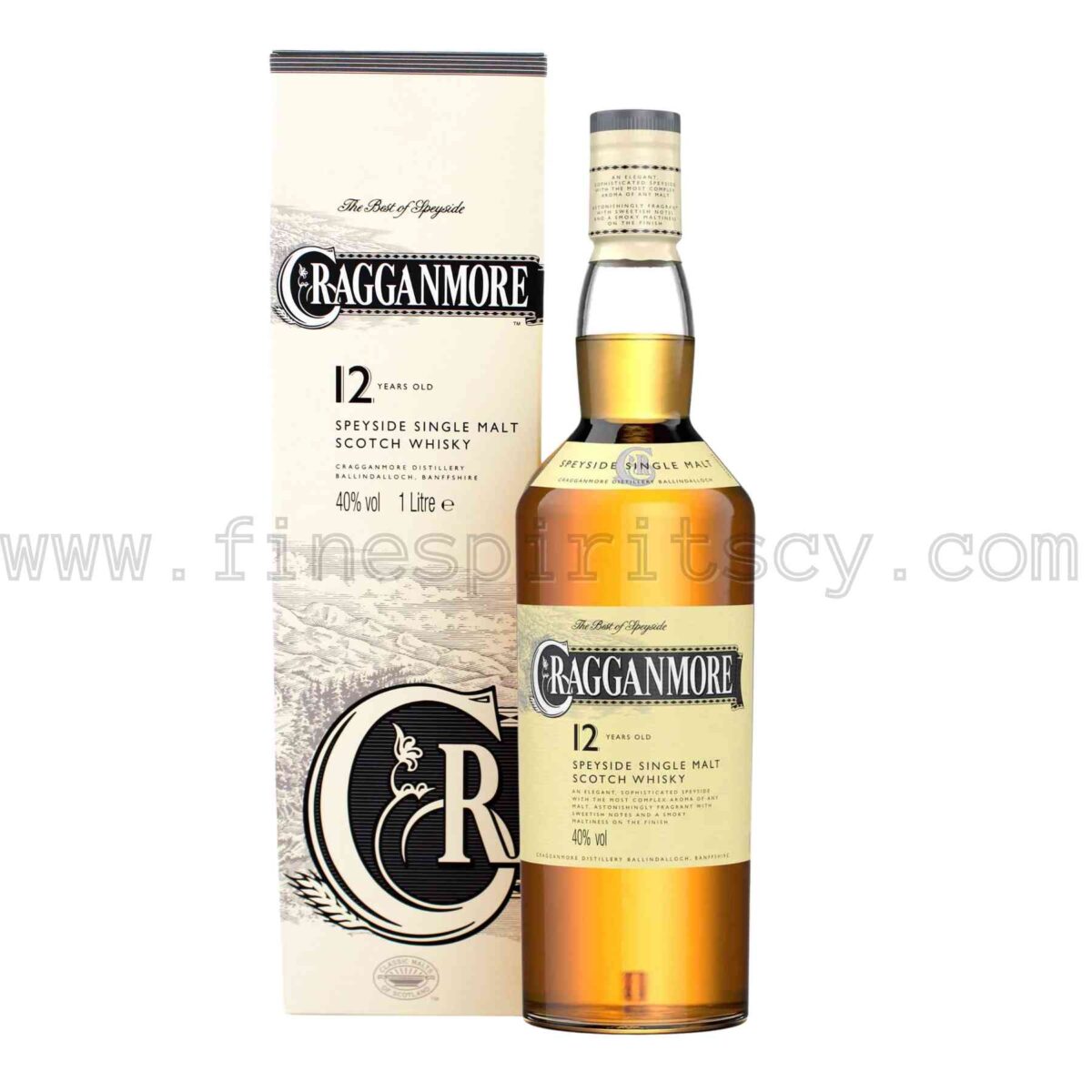 Cragganmore 12 Year Old Speyside Single Malt 1000ml 100cl 1l liter litre