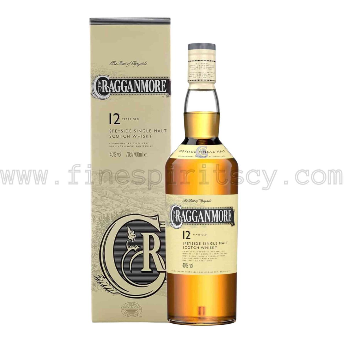 Cragganmore 12 Year Old Speyside Single Malt 700ml 70cl 0.7L
