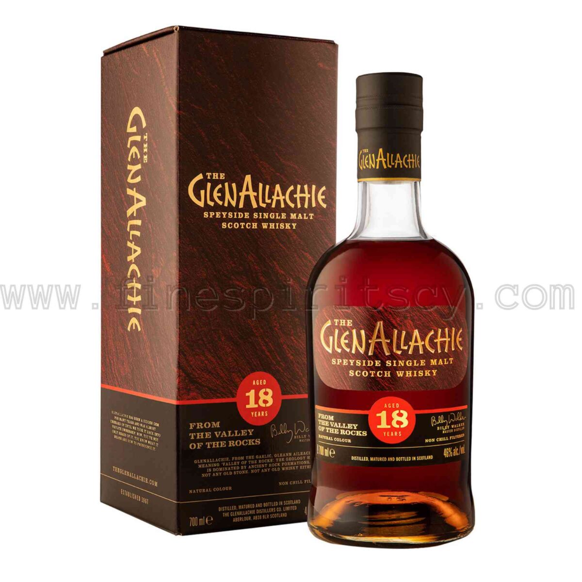 The GlenAllachie 18 Year Old 700ml 70cl 0.7L old box packaging discontinued
