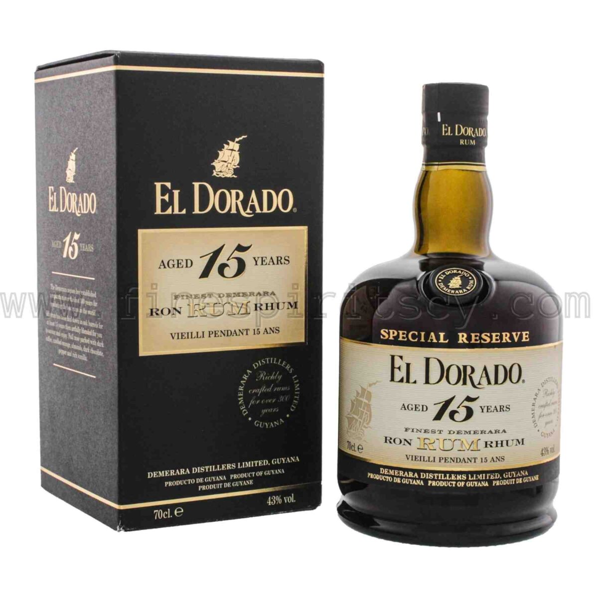el dorado 15 year old blended rum special reserve finest dememara 700ml 70cl 0.7L