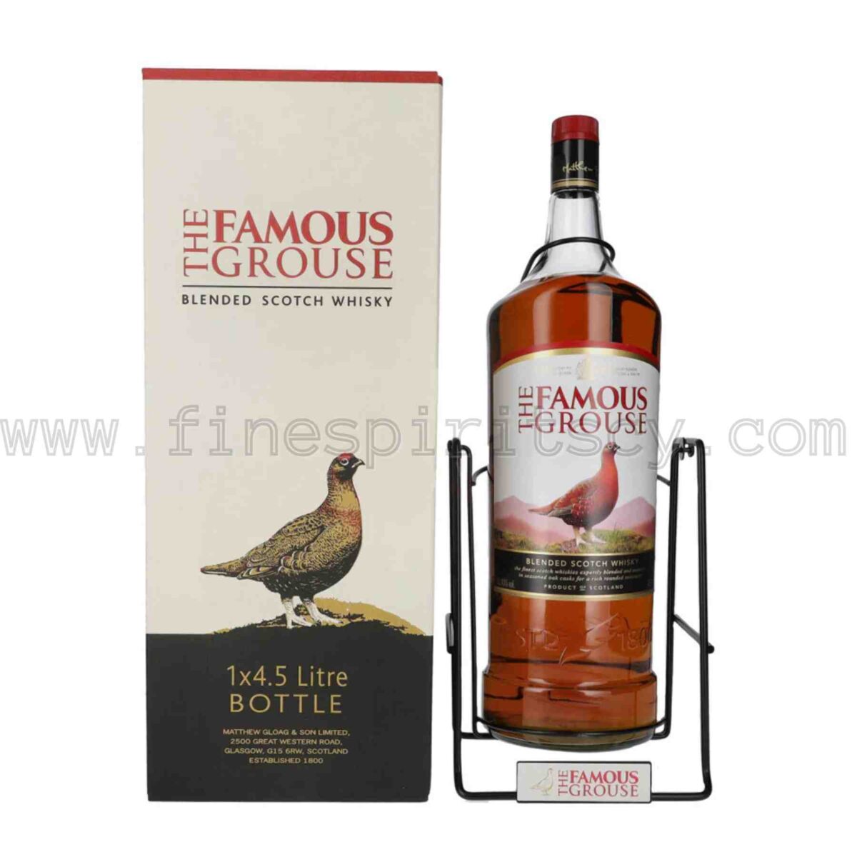 Famous Grouse 4500ml 4.5L 450cl Super Magnum Big Size Cradle Decor