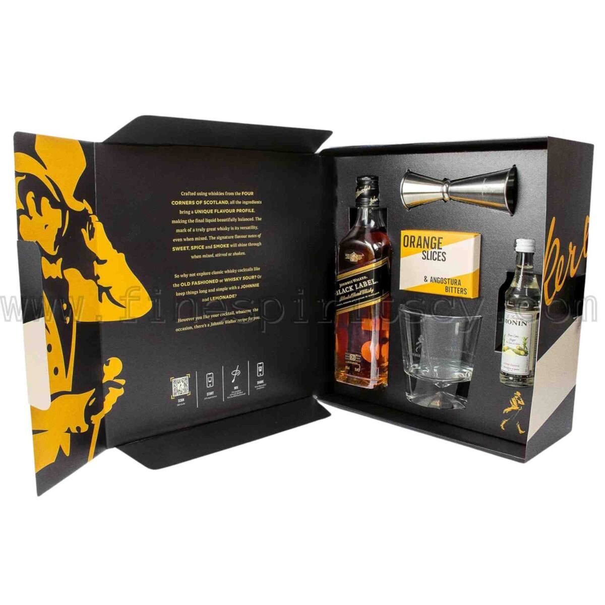 Johnnie Walker Black Label Not So Old Fashioned Gift Pack 350ml 40%
