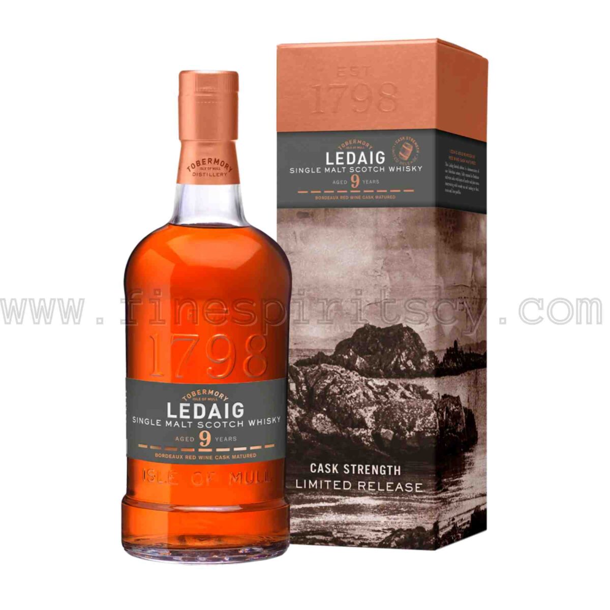 Ledaig 9 Year Old Bordeaux Red Wine Cask Strength 2012 Release 700ml 70cl 0.7L