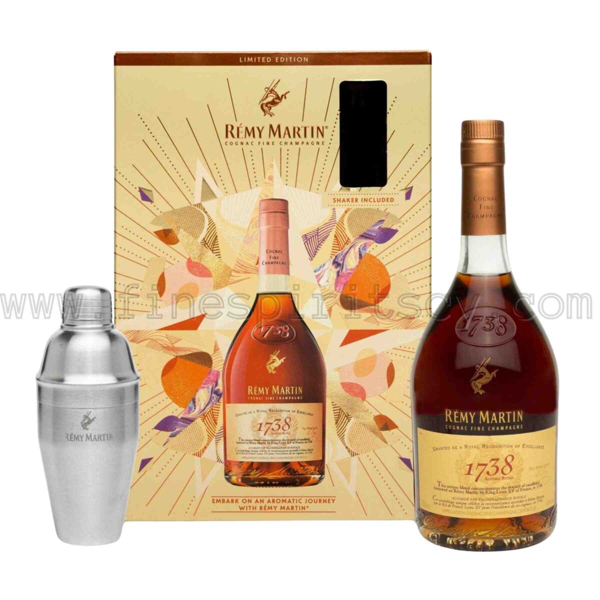 Rémy Martin 1738 Accord Royal + Shaker Limited Edition Gift Set 700ml 70cl 0.7L