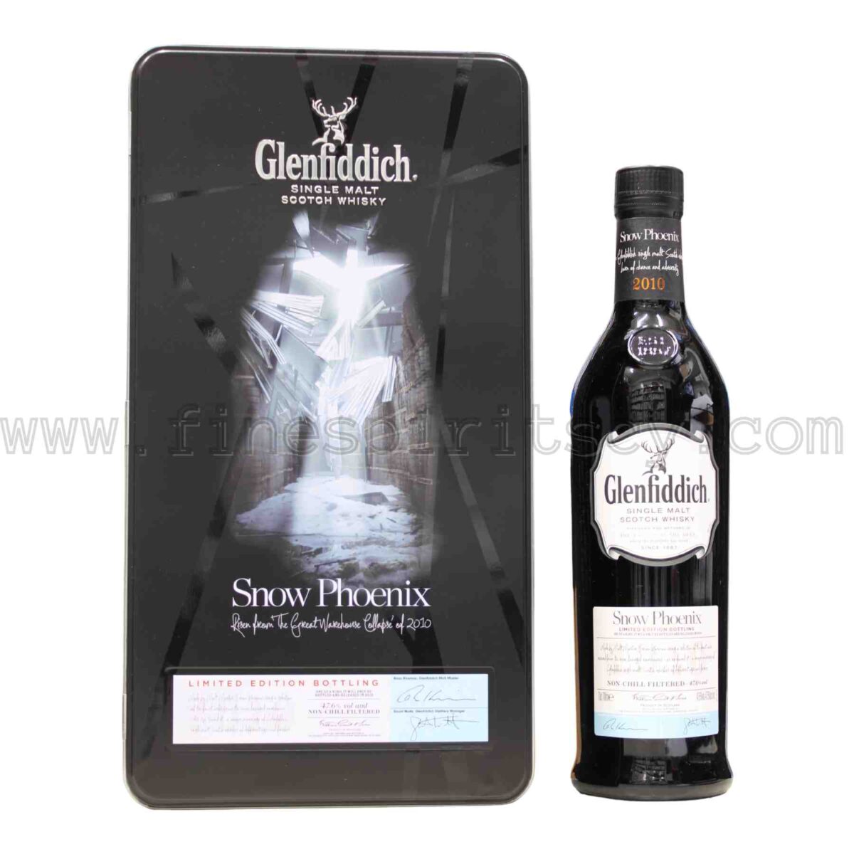 Glenfiddich Snow Phoenix 700ml 70cl 0.7L 47.6% 2010 Warehouse Collapsed