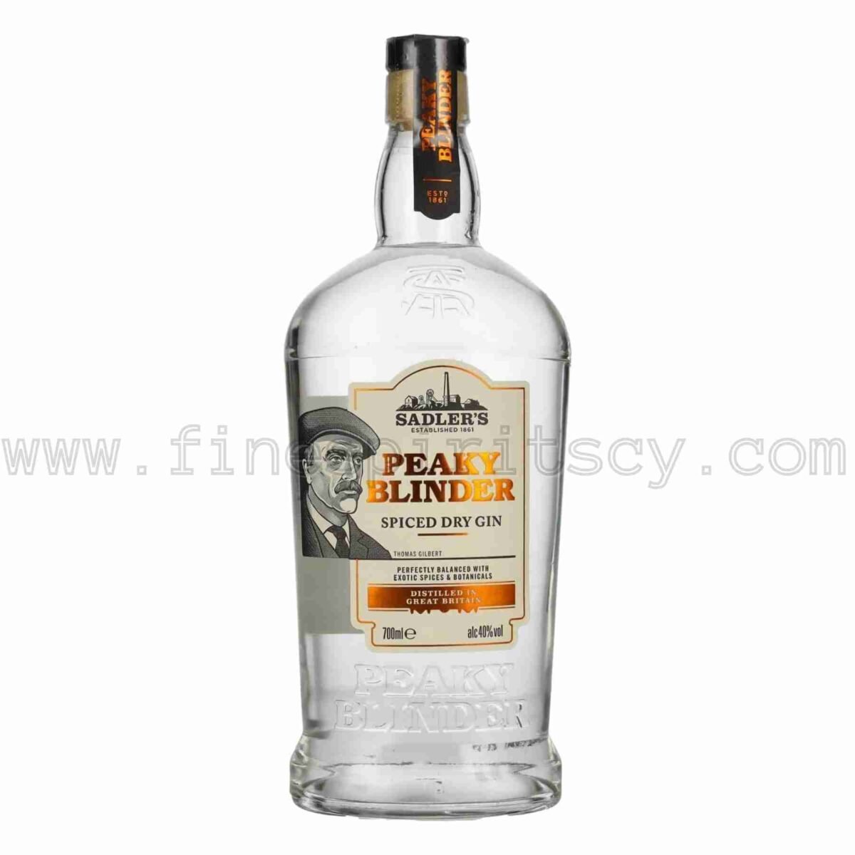 Peaky Blinders Spiced Dry Gin 700ml 70cl 0.7L Sadler's Halewood