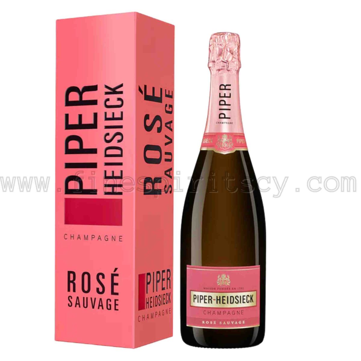 Piper Heidsieck Rose Sauvage champagne gift box 750ml 75cl 0.75L Piper-Heidsieck Rosé Sauvage