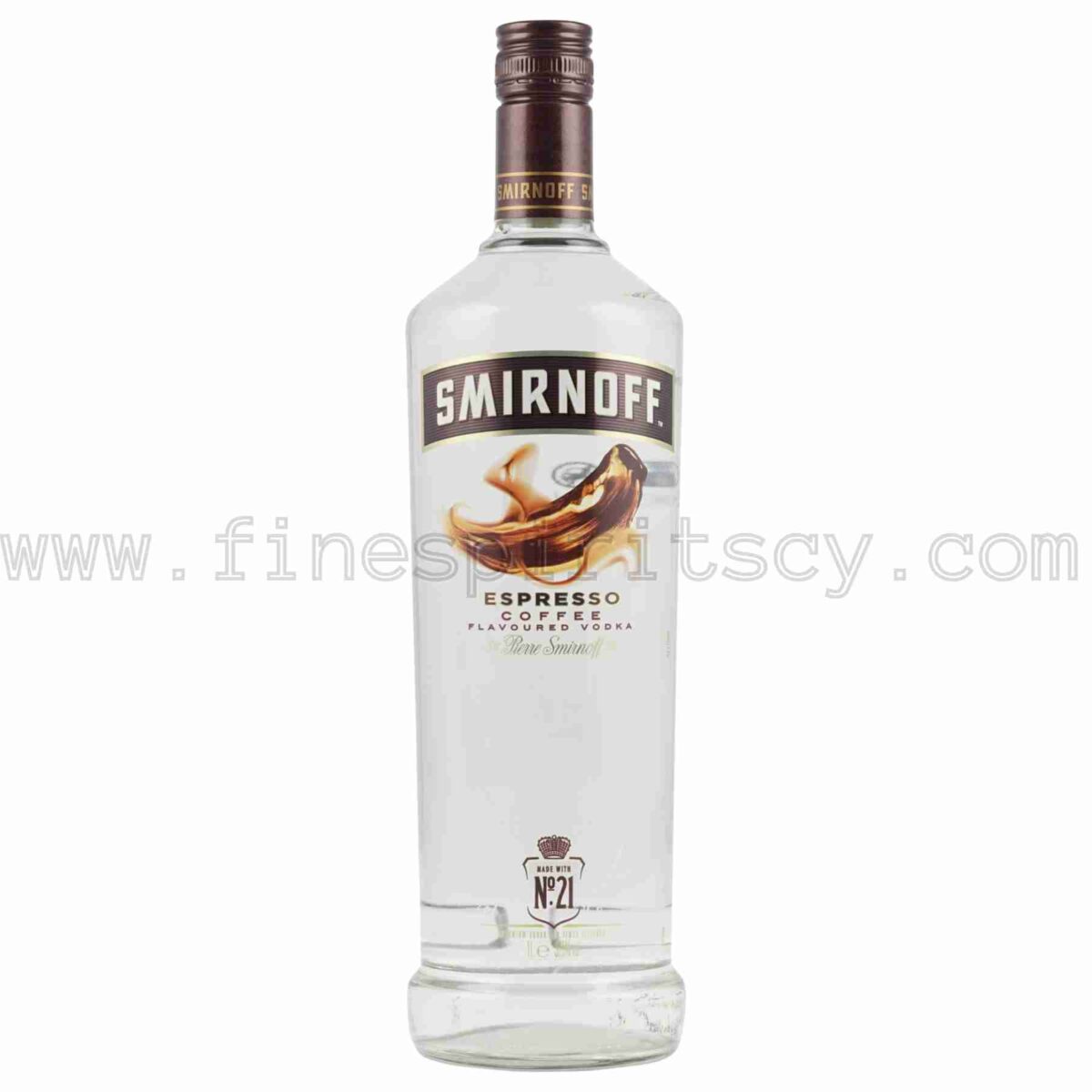 Smirnoff Espresso Twist - Espresso coffee flavored vodka 1000ml 100cl 1l liter litre