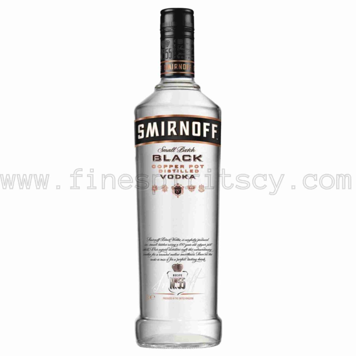 Smirnoff No.55 Black Copper Pot Distilled 1000ml 100cl 1l liter litre