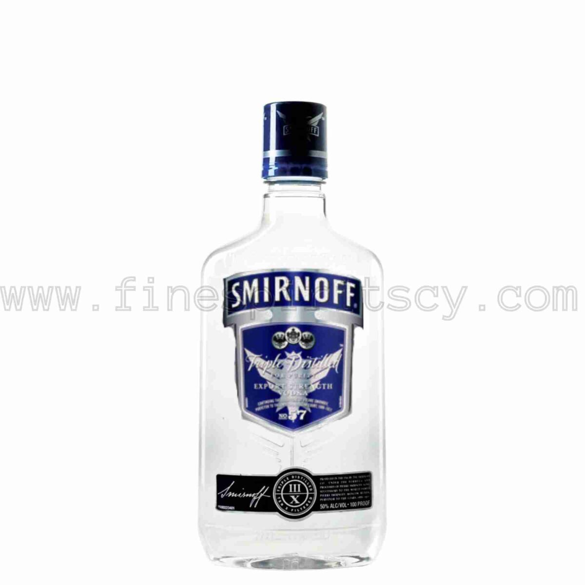 Smirnoff No. 57 Blue Export Strength 100 Proof 500ml 50cl 0.5L Plastic PET