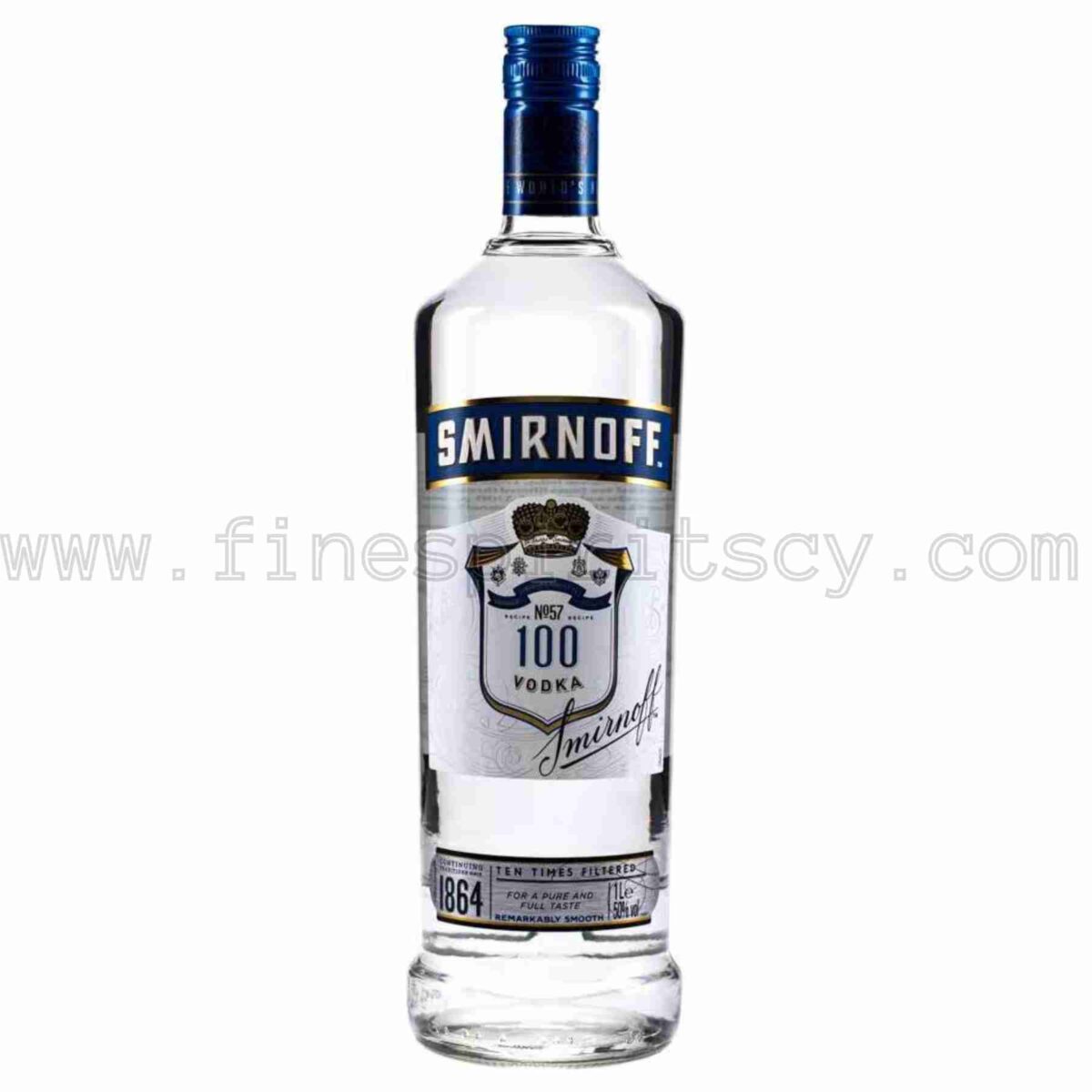 Smirnoff No. 57 Blue Export Strength 100 Proof 1000ml 100cl 1l liter litre