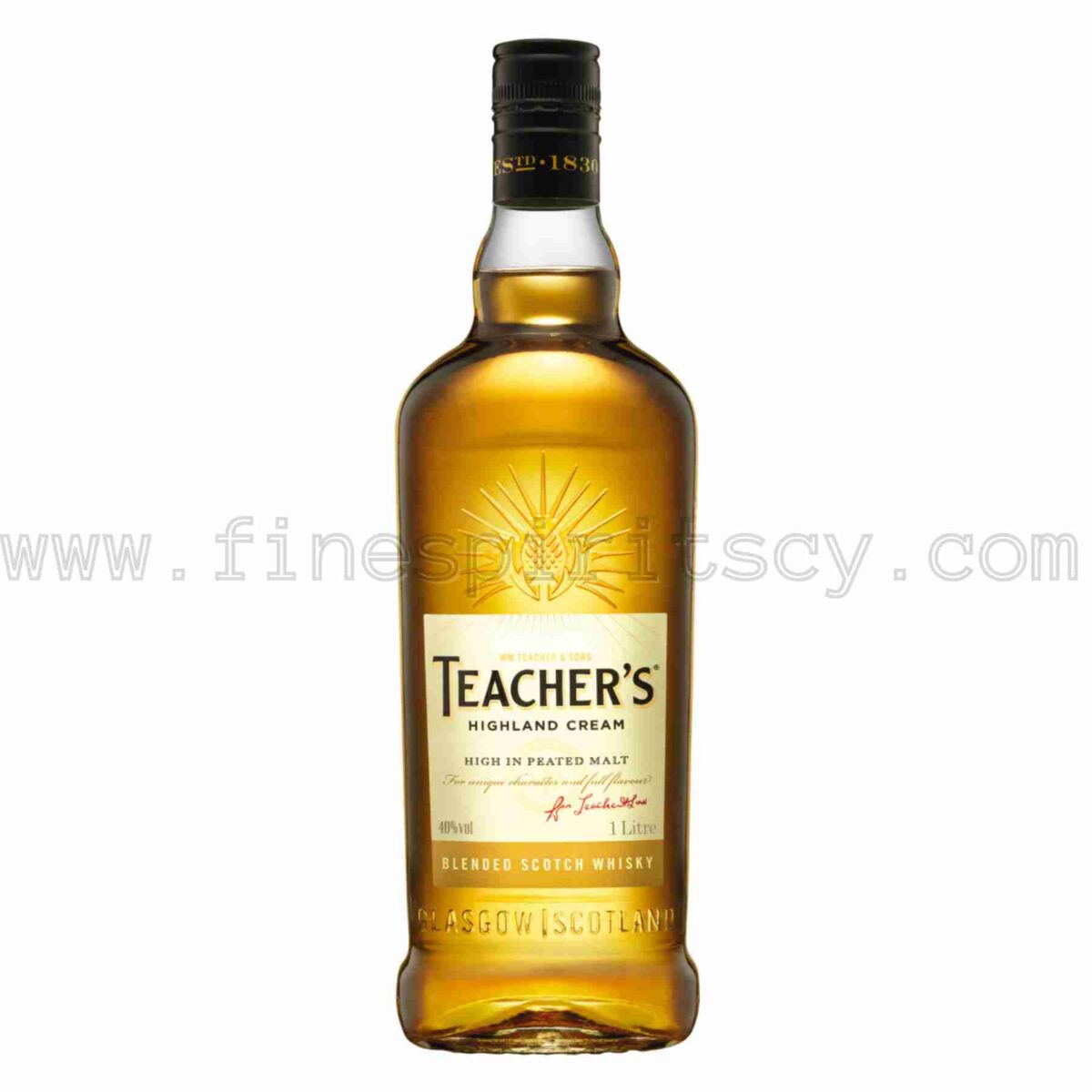 Teachers Highland Cream Blended Peated Malt 1000ml 100cl 1l liter litre