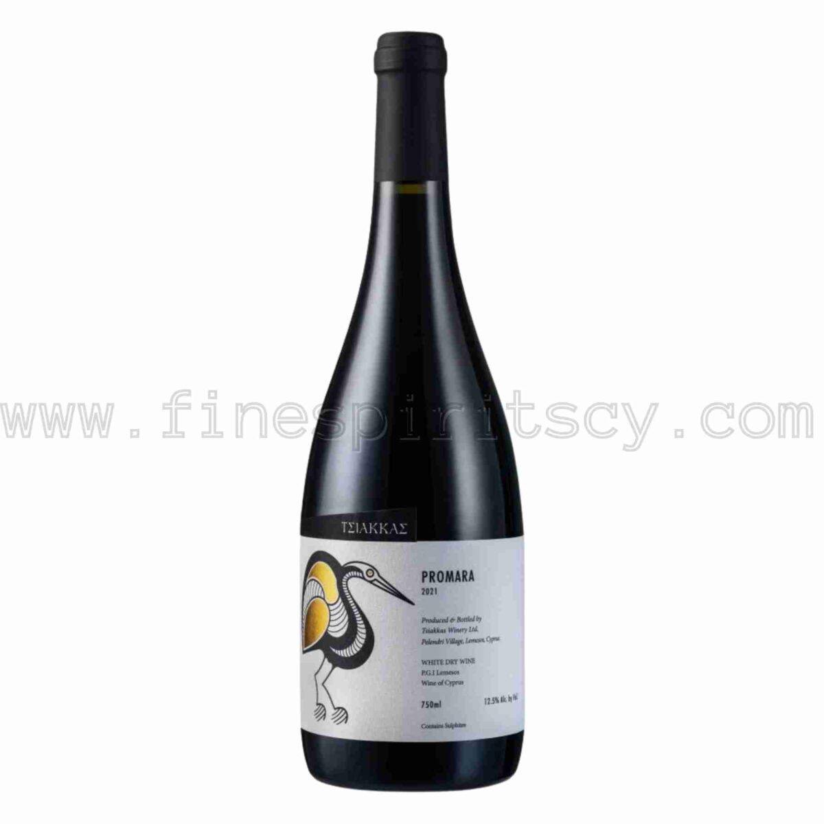 Tsiakkas Promara White Wine Cyprus Cypriot 750ml 75cl 0.75L
