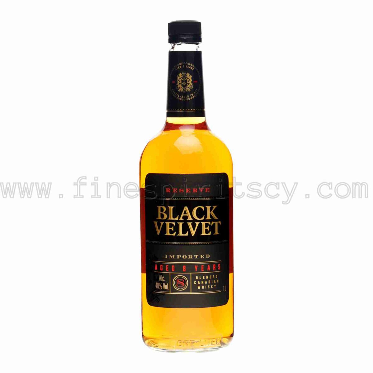 Black Velvet Reserve 8 Year Old Imported Blended Canadian Whisky 1000ml 100cl 1l liter litre