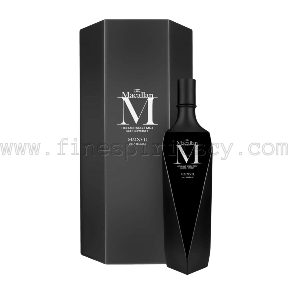 THE MACALLAN M RELEASE BLACK DECANTER 2017 LIMITED EDITION MMXVII