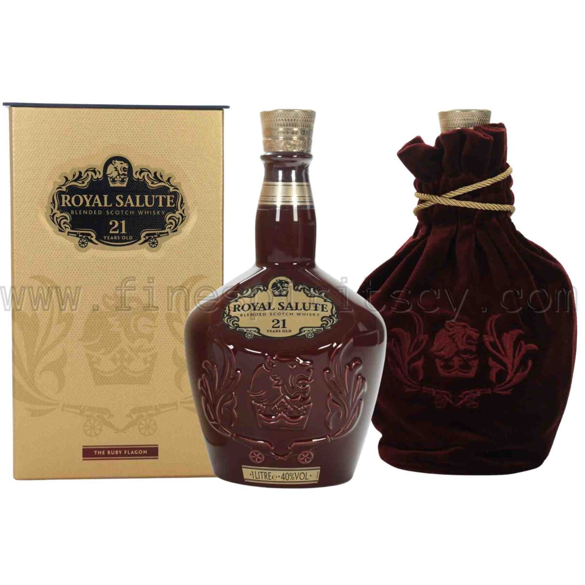 Chivas Regal Brothers Royal Salute 21 Year Old The Ruby Flagon 1000ml 100cl 1l liter litre
