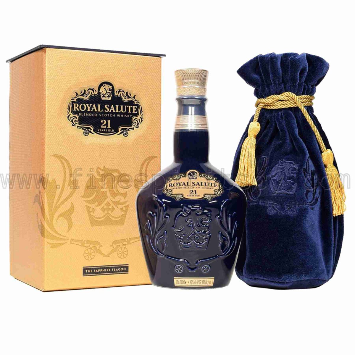 Chivas Regal Brothers Royal Salute 21 Year Old The Sapphire Flagon 700ml 70cl 0.7L