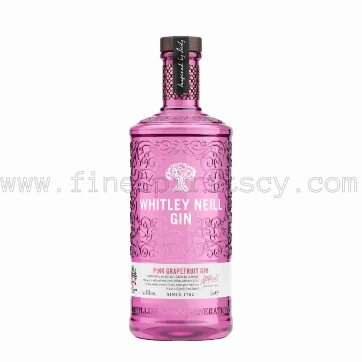 Whitley Neill Pink Grapefruit Gin 1000ml 100cl 1l liter litre Price Cyprus Fine Spirits