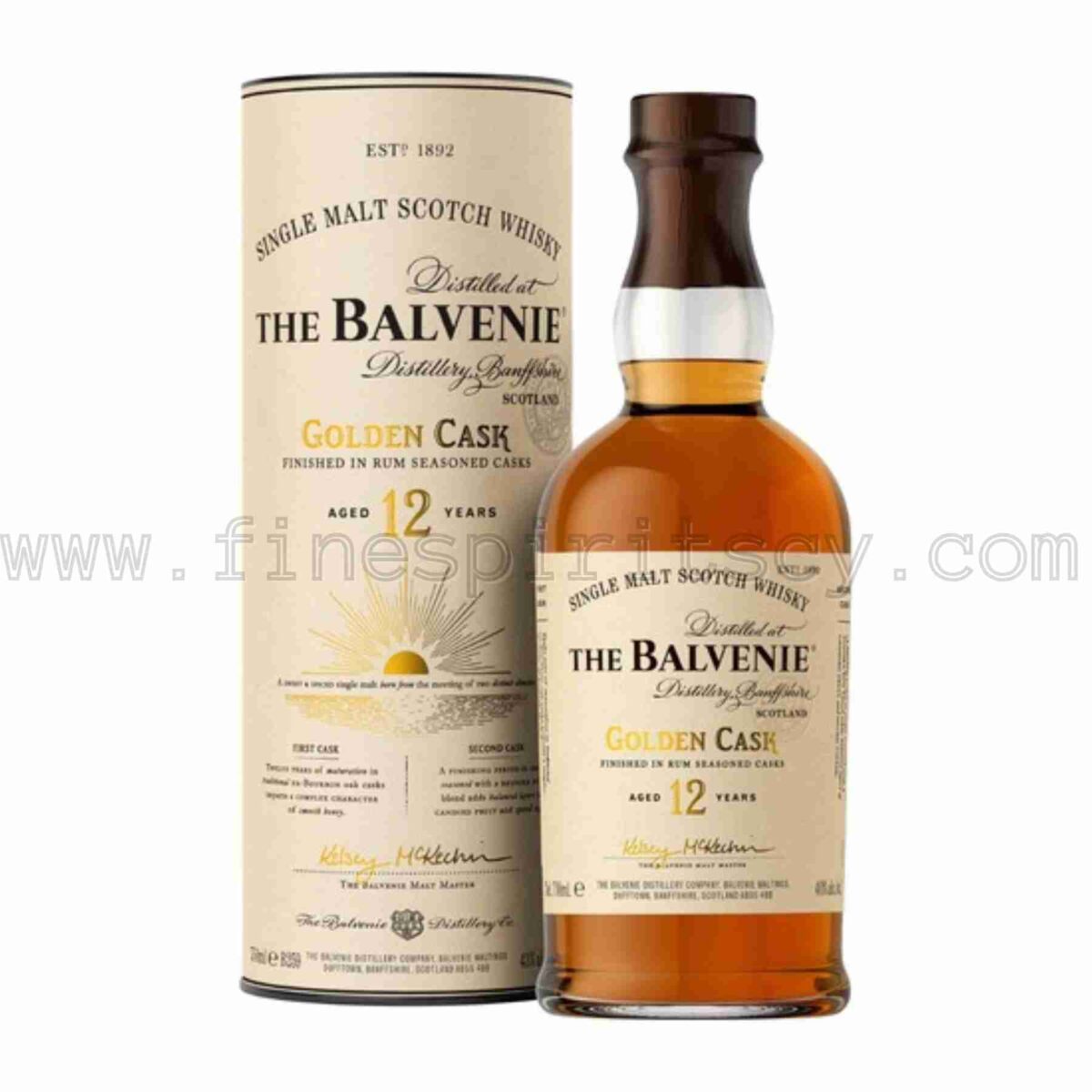 Balvenie 12 Year Old Golden Cask Caribbean Rum Seasoned Casks Whisky Barrel 700ml 70cl 0.7L