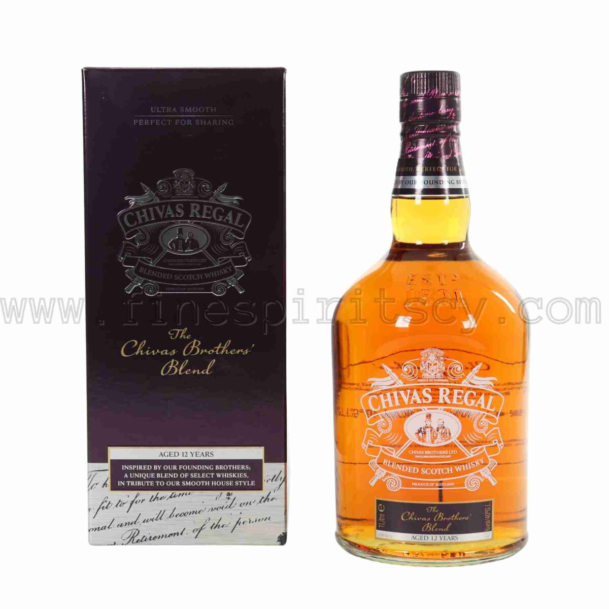 Chivas Regal Brothers Blend 12 Year Old 1000ml 100cl 1l liter litre