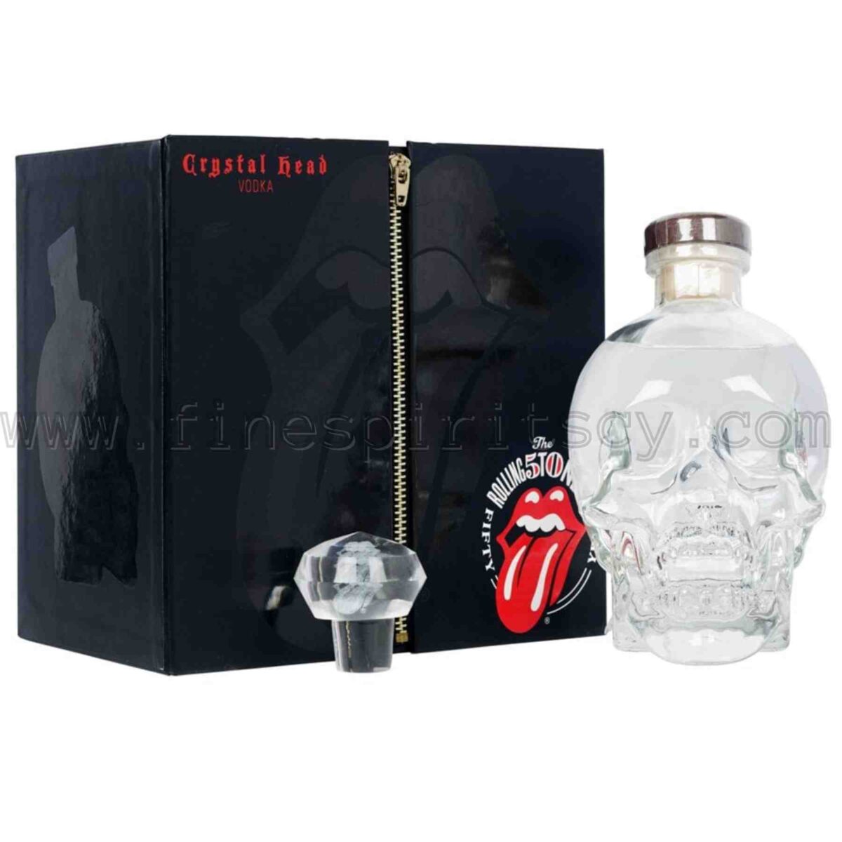 Crystal Head Vodka Clear The Rolling Stones 50th Anniversary fiftieth anni 700ml 70cl cork stopper CD leaflet box zipper decor