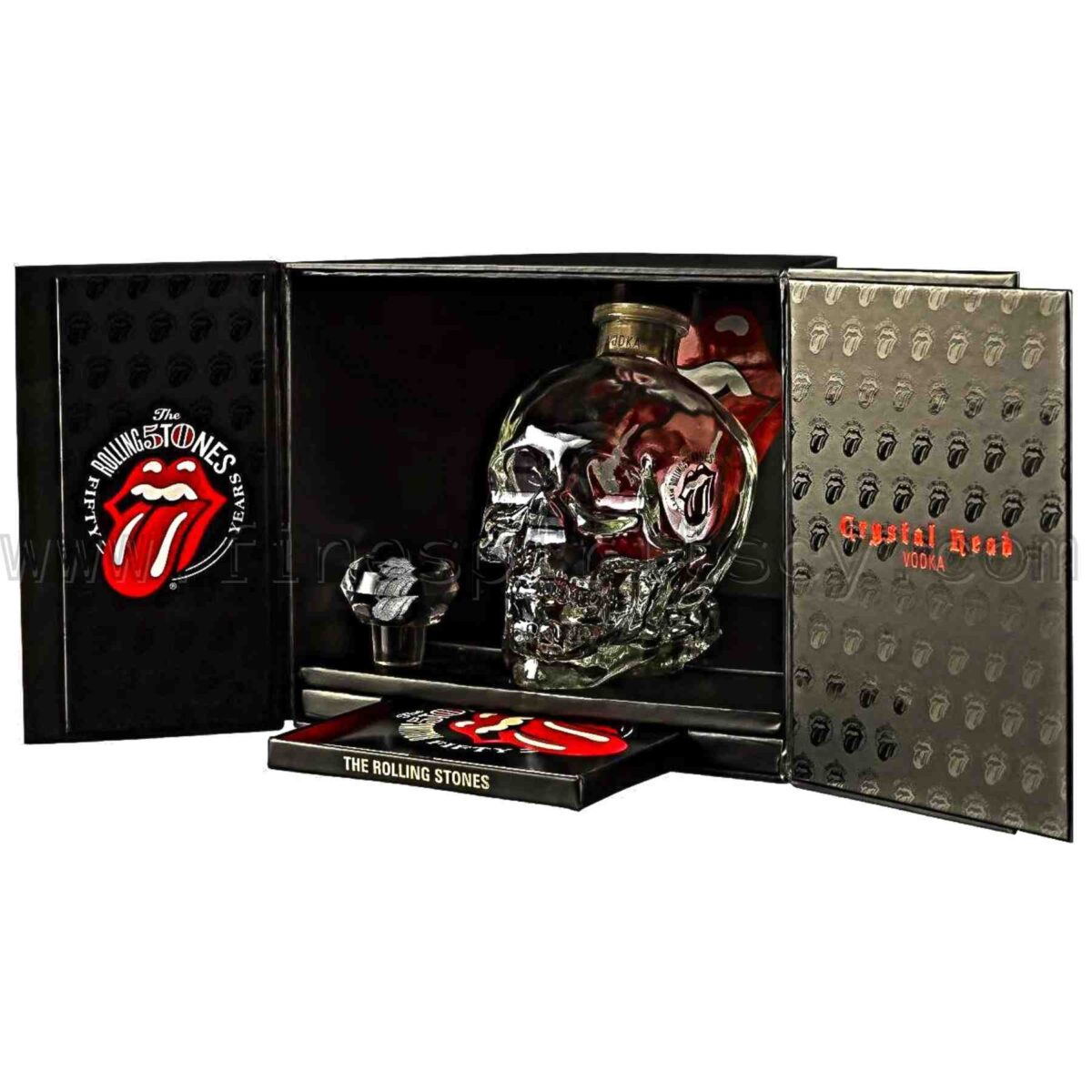 Crystal Head Vodka Clear The Rolling Stones 50th Anniversary fiftieth anni 700ml 70cl cork stopper CD leaflet box zipper decor