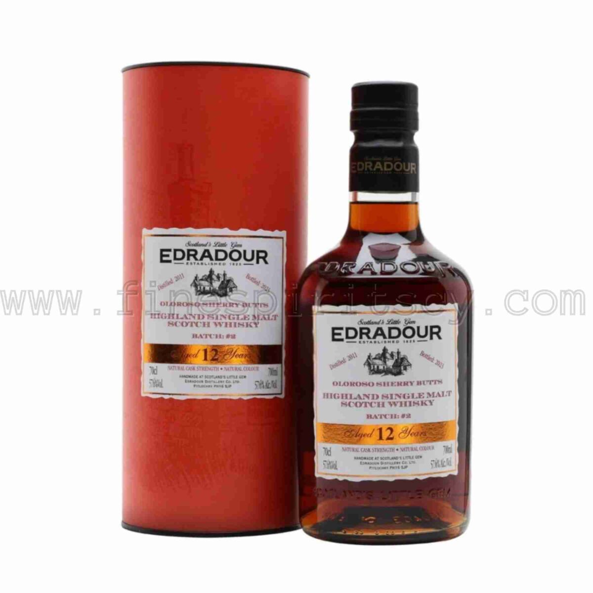 Edradour 12 Year Old Cask Strength 2011 Batch #2 700ml 70cl 0.7L