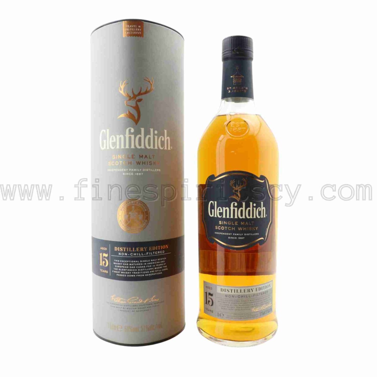 Glenfiddich 15 Year Old Distillery Edition single malt scotch whisky 1000ml 100cl 1l liter litre