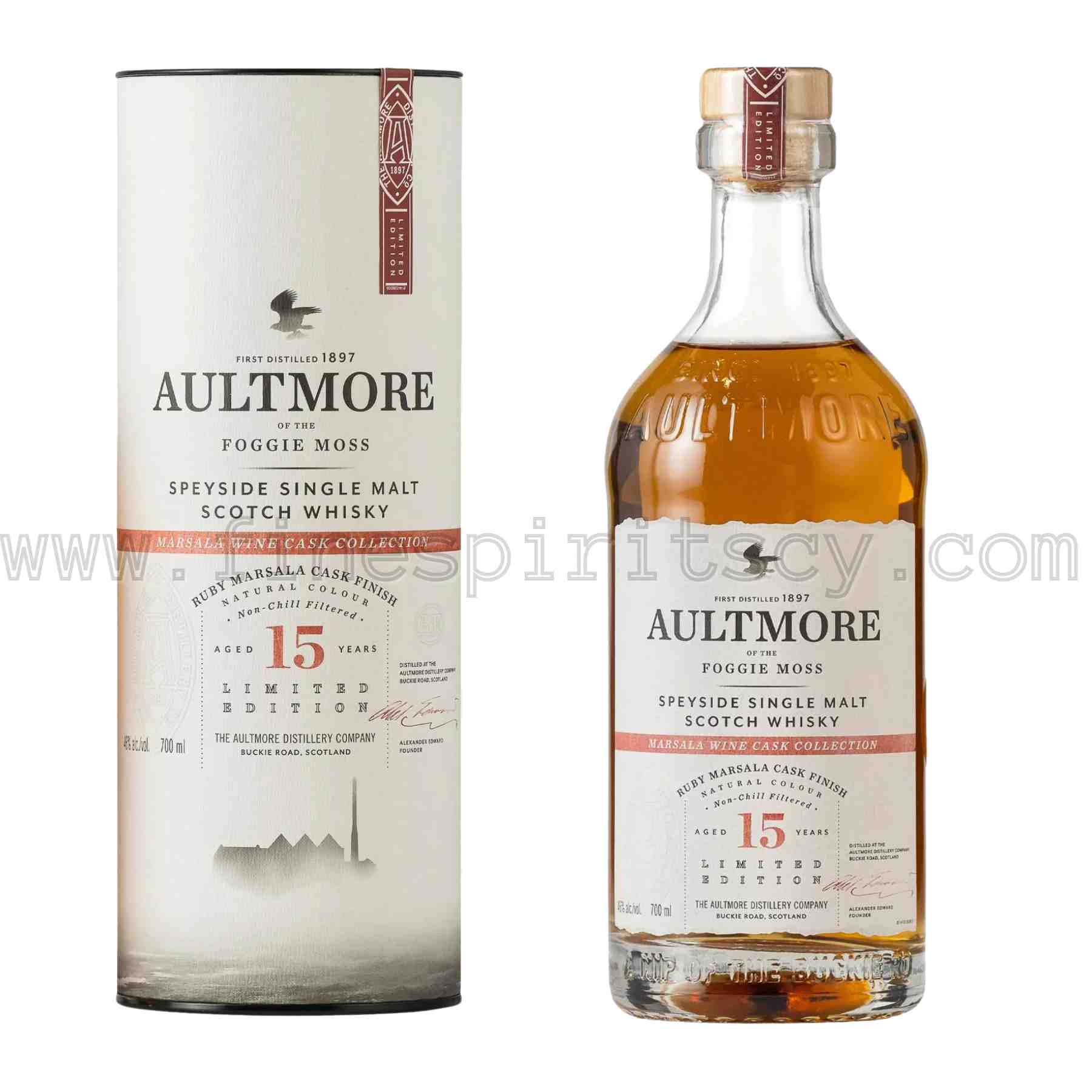 Aultmore 15 Ruby Marsala FSCY Aultmore 15 Year Old Ruby Marsala Finish Speyside Limited Edition Collection 700ml 70cl 0.7L
