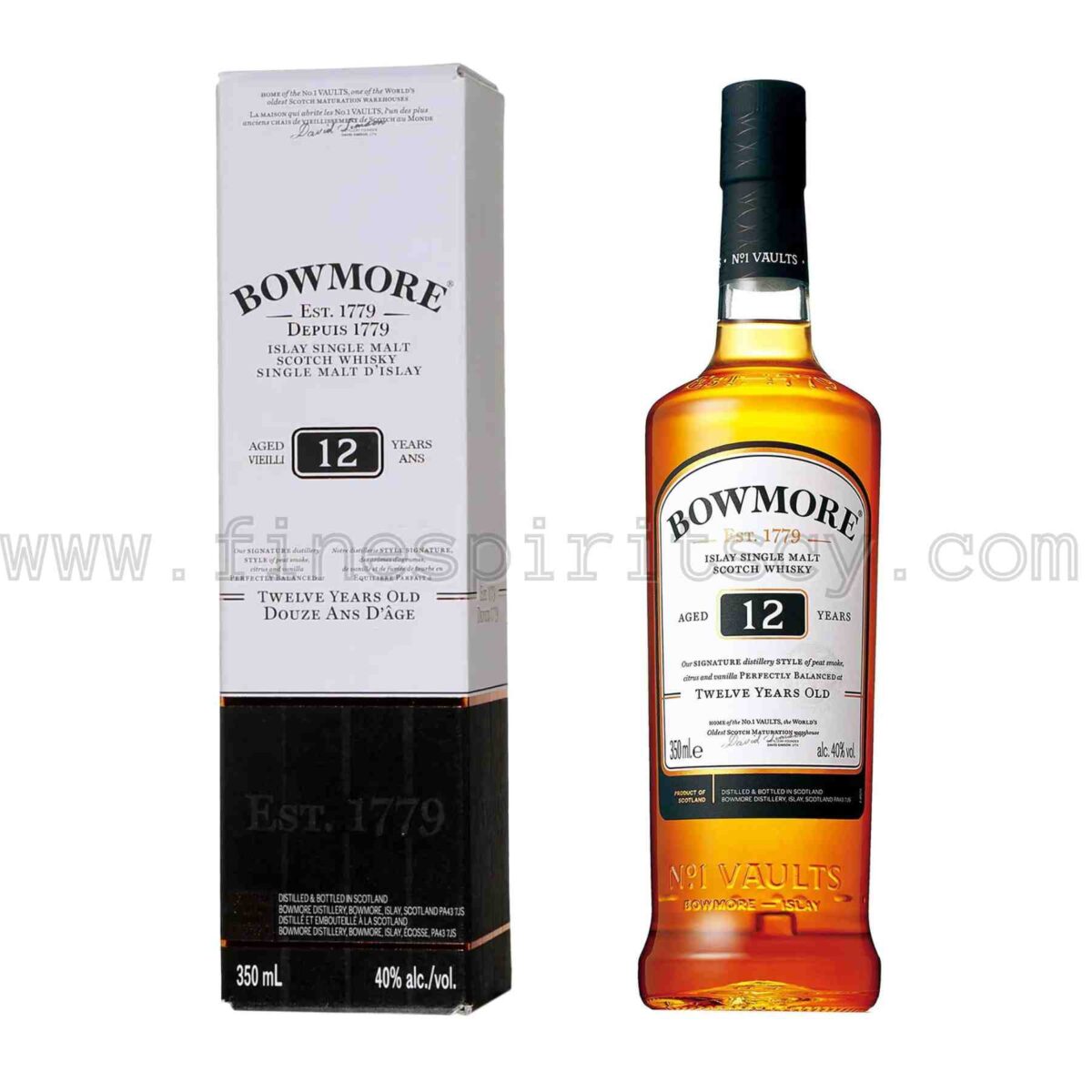 Bowmore 12 Year Old 350ml 35cl 0.35L half size bottle