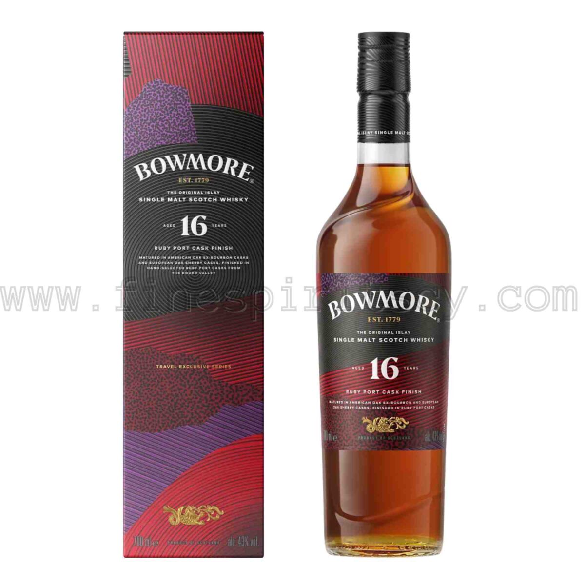 Bowmore 16 Year Old Ruby Port Wine Cask Finish 700ml 70cl 0.7L