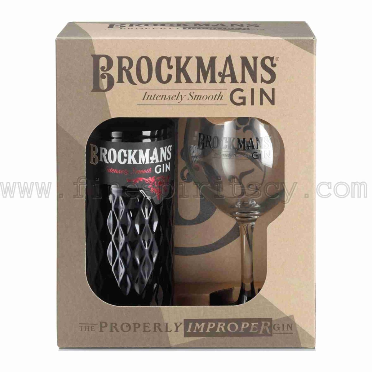 Brockmans Gin With Glass Gift Set Gin 700ml 70cl 0.7L