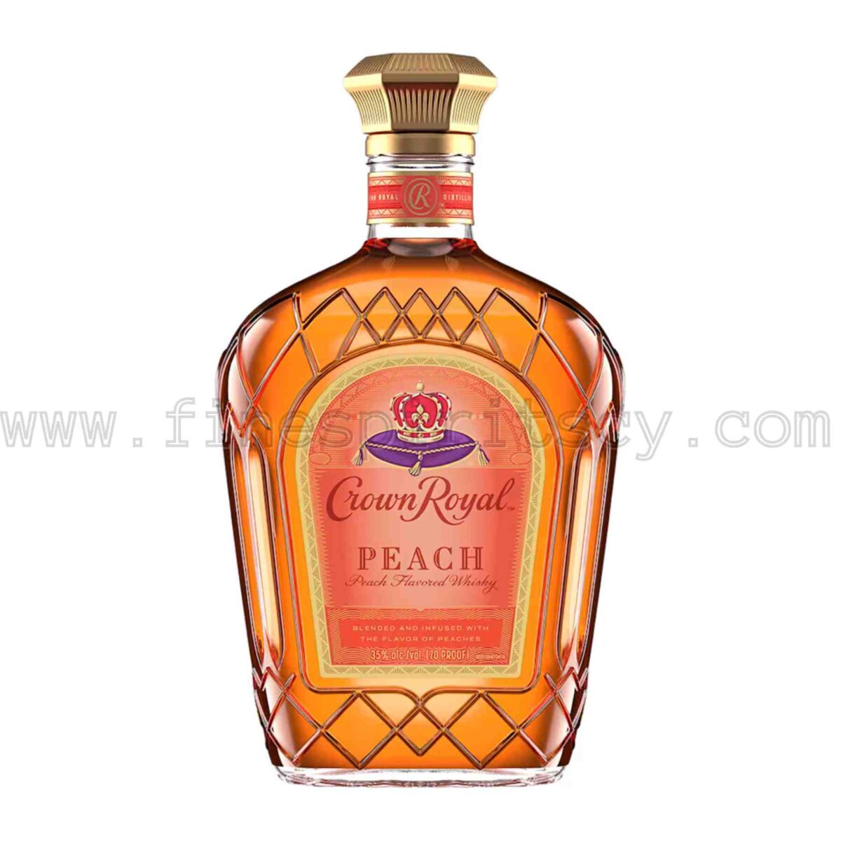 Crown Royal Peach Whiskey Liqueur Blended Canadian Whisky 1000ml 100cl 1l Liter Litre